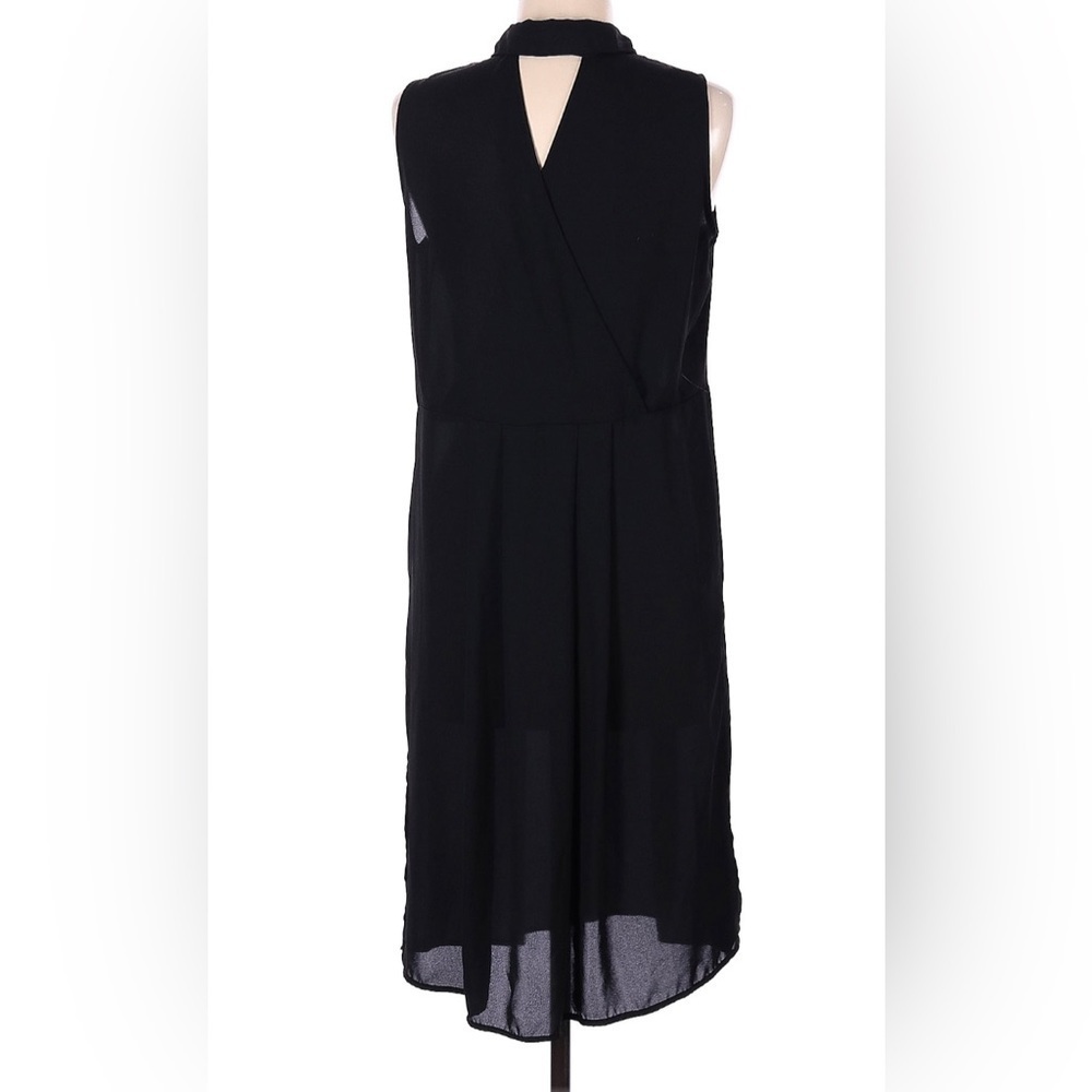 Thalia Sofi - Sleeveless, high neck, solid, black, about knee length. - Picture 3 of 3